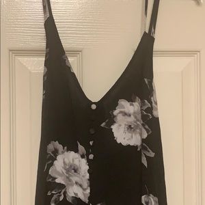 Kendall & Kylie Black Floral Dress